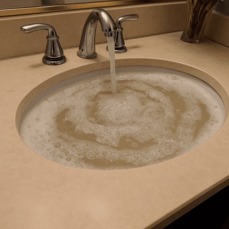 Backed up drain