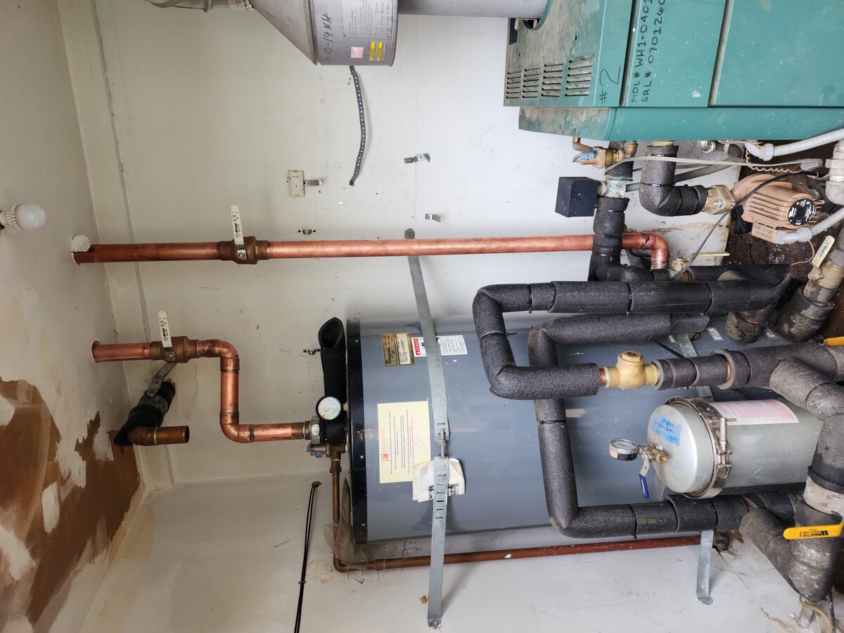 Newport Beach commercial plumbing: a building boiler plant serving a hospitality property