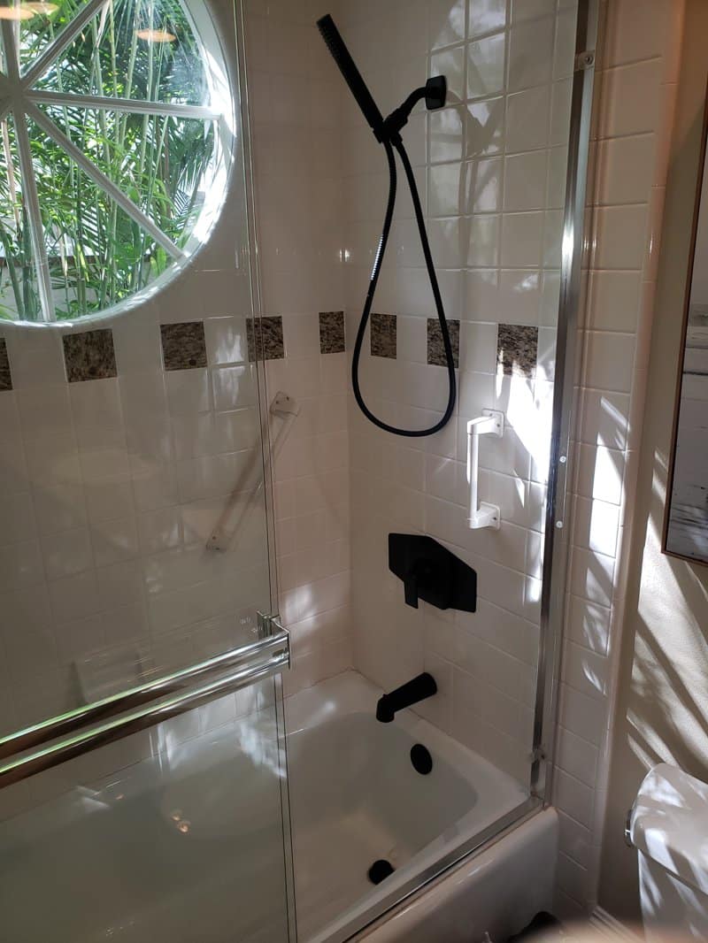 Newport Beach fixture installation: a custom multi-outlet shower