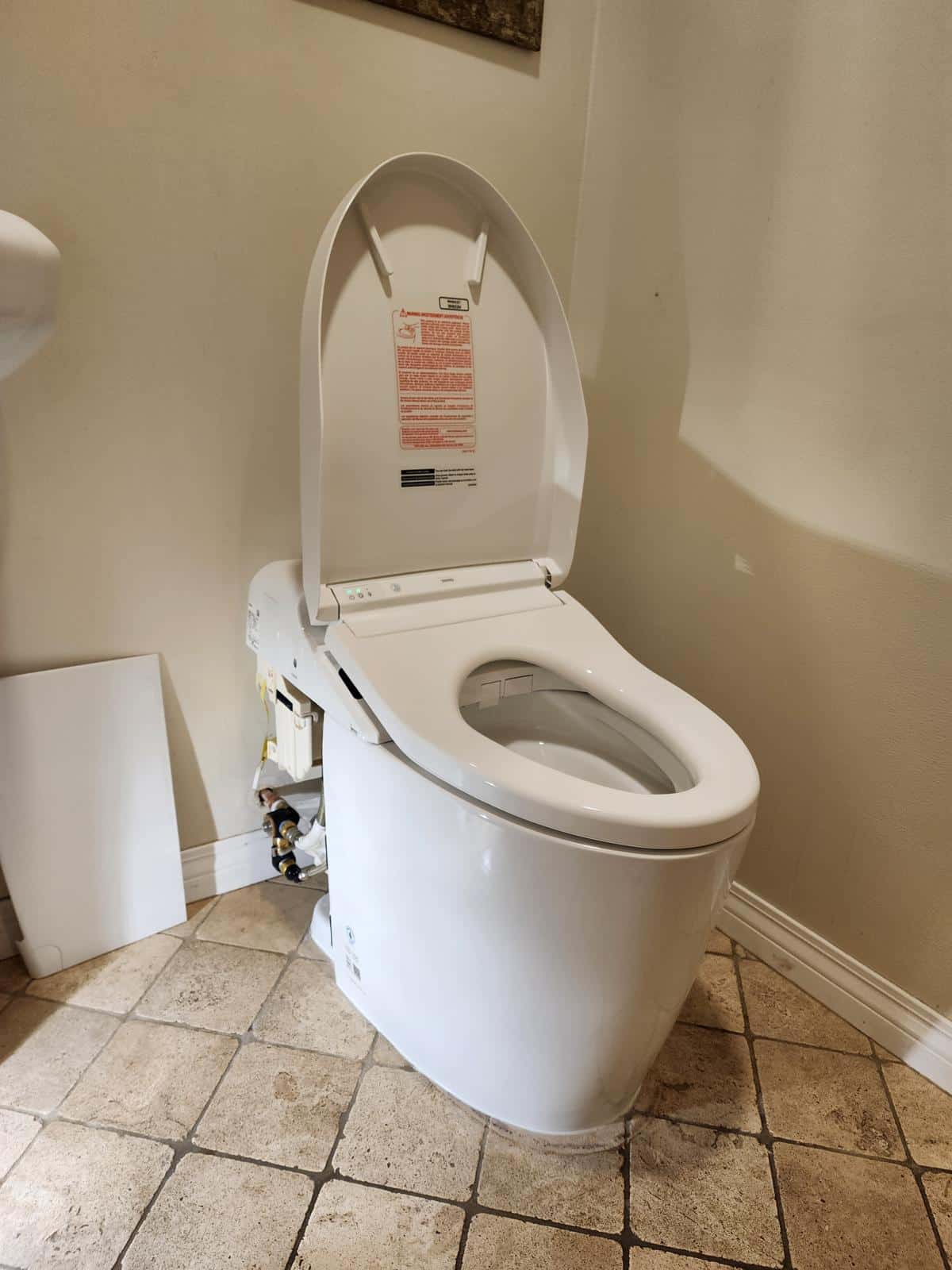 Anaheim fixture installation: setting an electronic bidet toilet