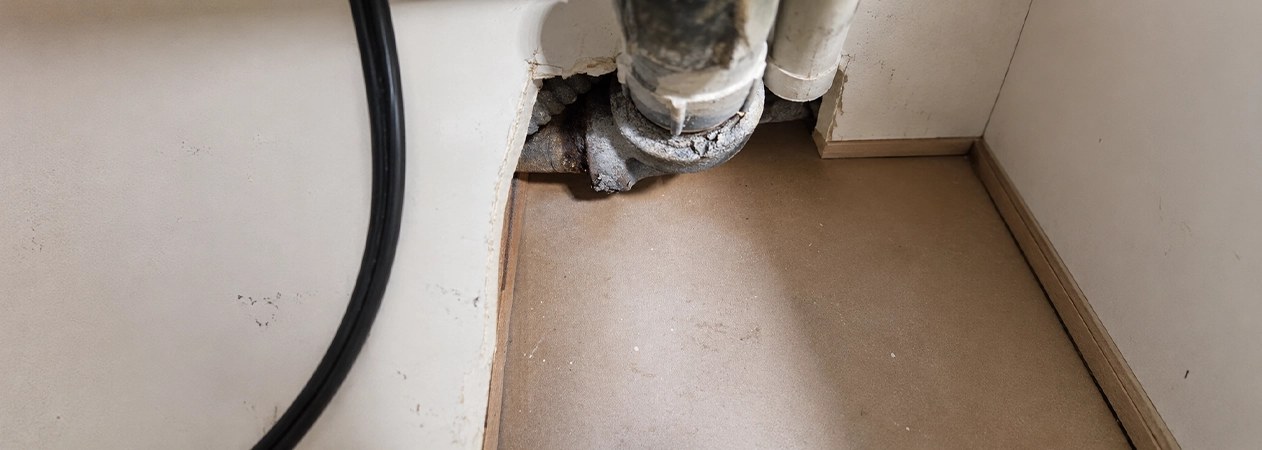 Bellied sewer line found on a Newport Beach drainage service call