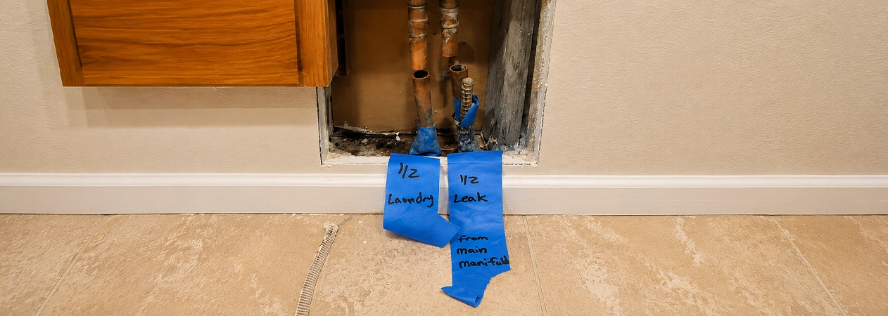 Costa Mesa Slab Leak Repair Costa Mesa Copper slab leak repair on a remodeled home