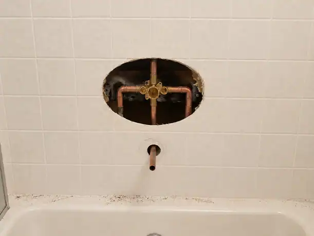 Fountain Valley fixture installation: a shower valve rough-in Fountain Valley fixture installation: a shower valve rough-in