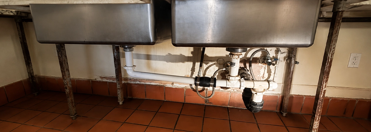 Garden Grove commercial plumbing: kitchen sink drains at a Little Saigon restaurant