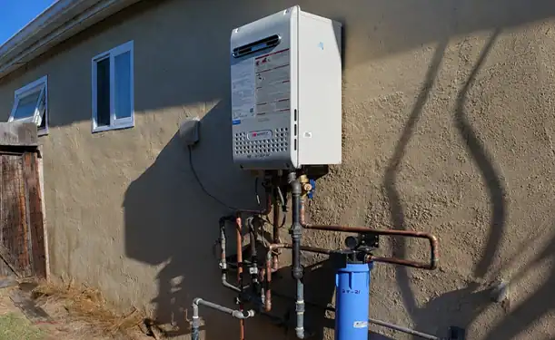 Tankless water heater installed in a Costa Mesa home