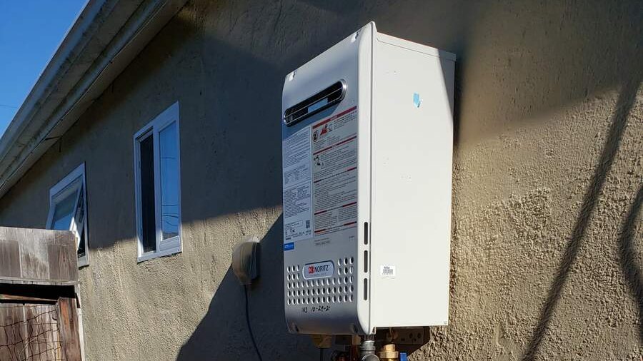 Tankless water heater installation in Orange County by Professional Plumbing, Inc.