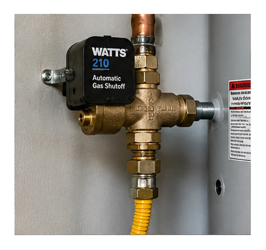 Water heater discharge path and safety valve
